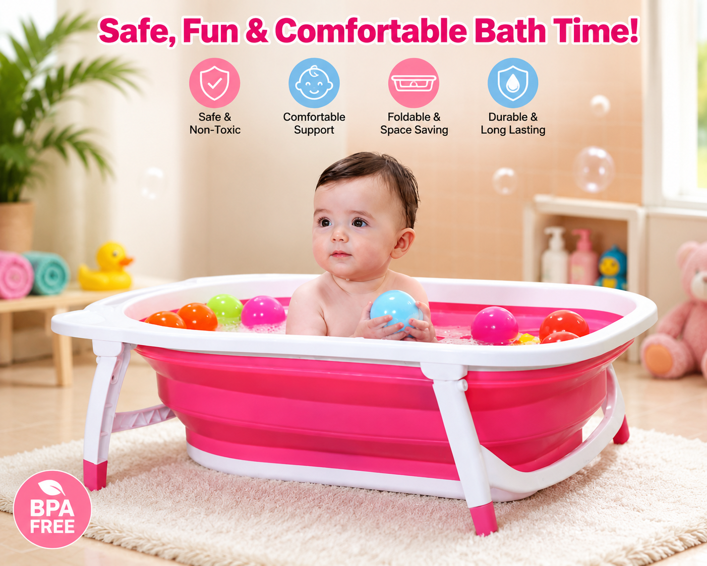 Foldable Baby Bath Tub